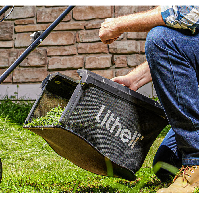 Аккумуляторная газонокосилка Litheli, питание от павербанка (УМБ Litheli Power Bank 20000mAh, 45W, 4А SE в комплекте)  