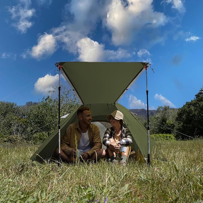 Палатка трехместная Naturehike P-Series CNK2300ZP028, темная оливковая  