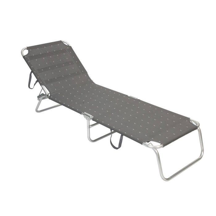 Кровать раскладная Bo-Camp Sun Lounger 3 Positions Anthracite (1304480) 