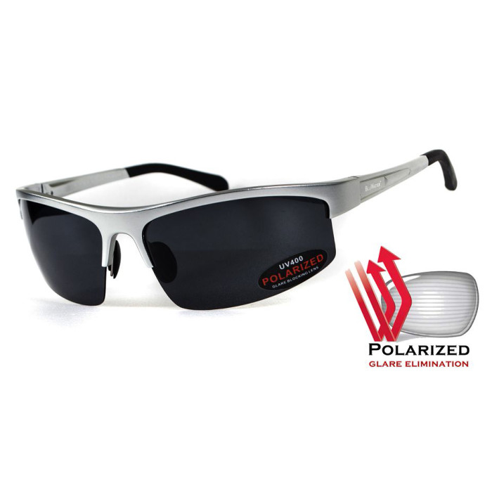 Очки BluWater Alumination-5 Silver Polarized (gray) черные  