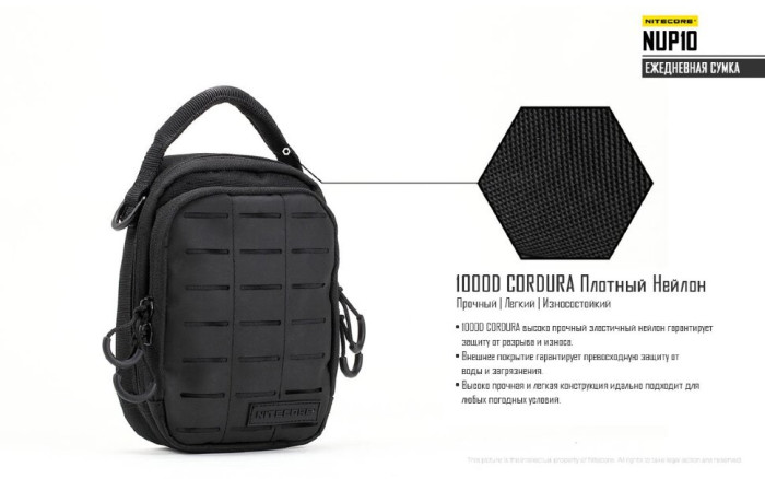 Сумка EDC, тактическая Nitecore NUP10 (Cordura 1000D)  