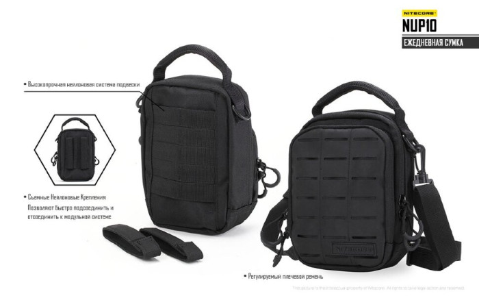 Сумка EDC, тактическая Nitecore NUP10 (Cordura 1000D)  