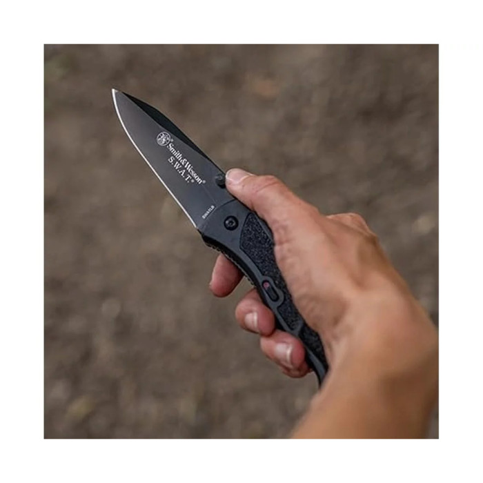 Нож Smith&Wesson S.W.A.T. Drop Point Black Large  