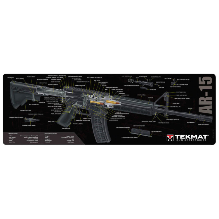 Коврик настольный Tekmat AR-15 Cut Away 31х91 см 