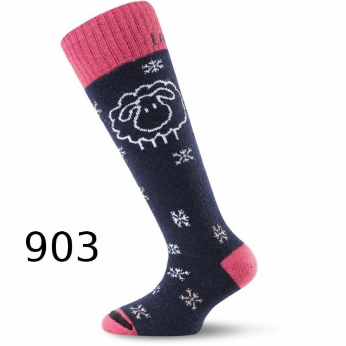 Термоноски для лыж Lasting SJW 903 детские черно-розовые, XS  