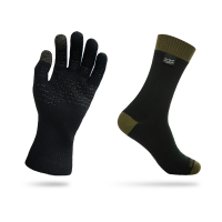 Комплект DexShell носки Thermlite Green DS6260 + перчатки ThermFit Neo DG324TSBL
