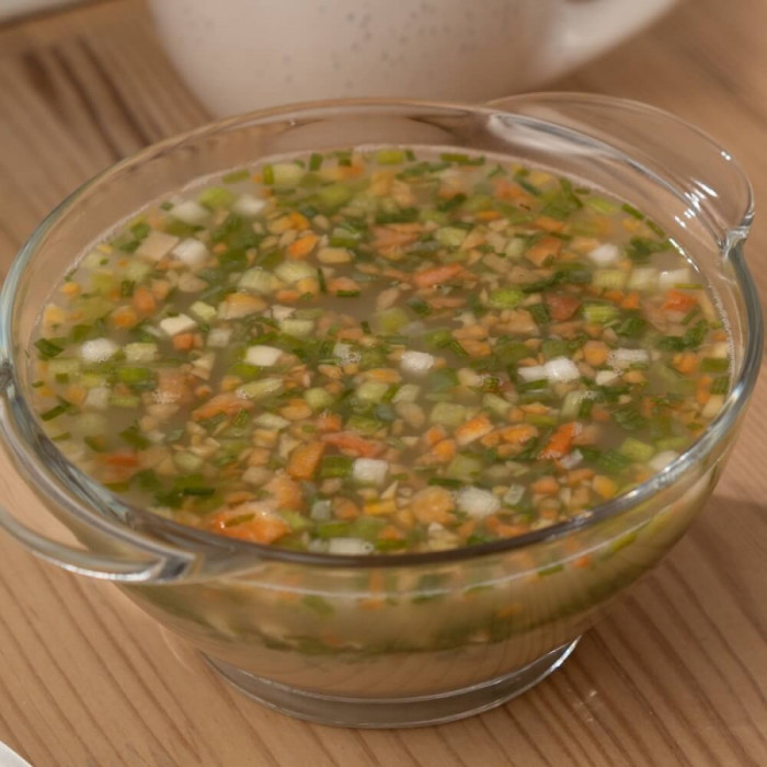 Суп нутовый с мясом курицы и овощами  