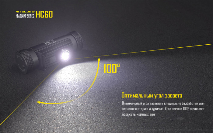 Налобный фонарь Nitecore HC60 Cree XM-L2 U2  