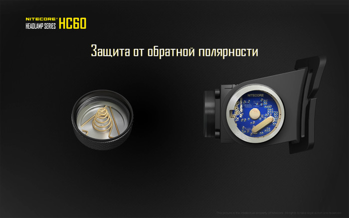 Налобный фонарь Nitecore HC60 Cree XM-L2 U2  