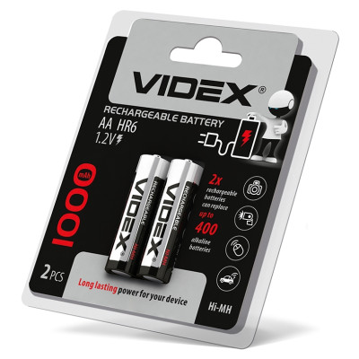 Аккумуляторы Videx HR6/AA 1000mAh double blister/2шт