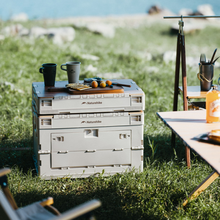 Складной контейнер Naturehike CNK2450XB020, 23 л, бежево-серый  