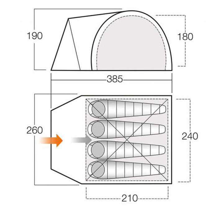 Палатка Vango Carron 500 Moroccan Blue  