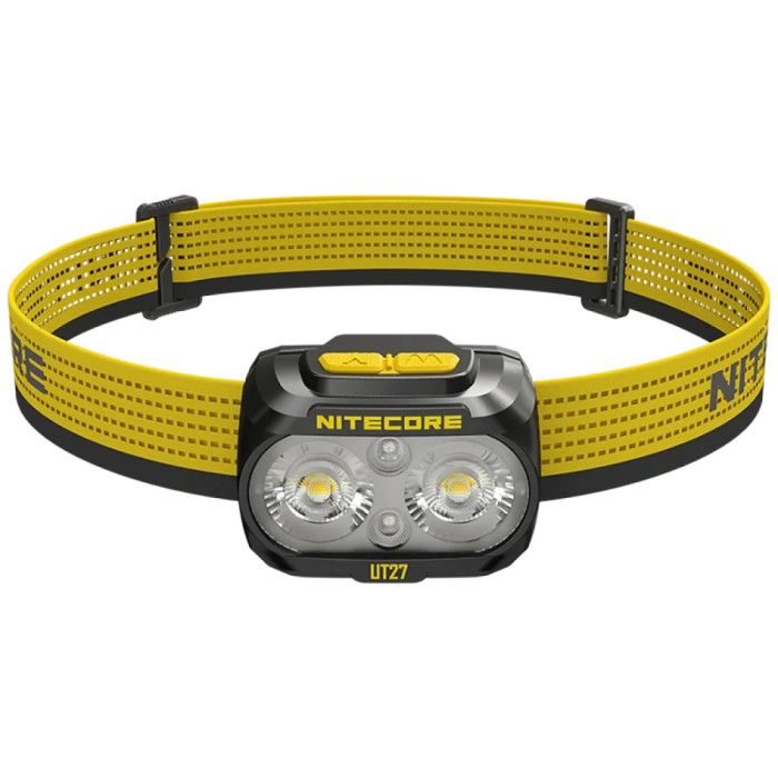 Налобный фонарь Nitecore UT27 2024 (2xNiteLab UHE LED, 800 люмен, 4 режима, 3xAAA, HLB1500), черный  