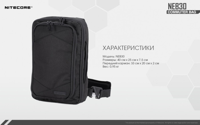 Сумка EDC, городская Nitecore NEB30 (Oxford 600D)  