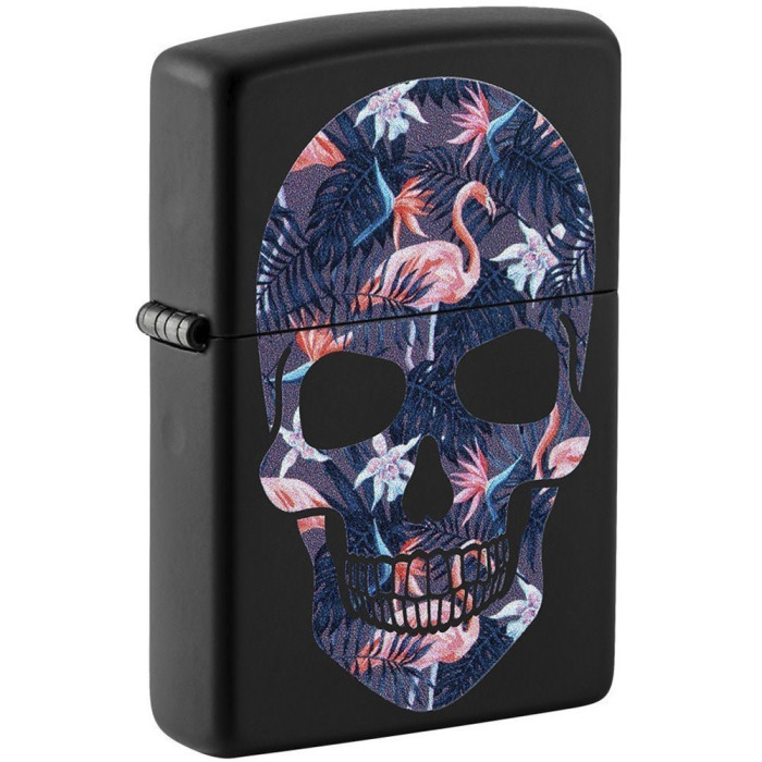 Зажигалка  Zippo Flamingo Skull Design 49771 