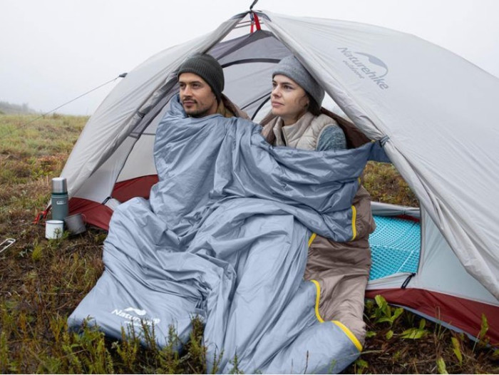 Спальник сверхлегкий Naturehike Summer LW180 NH21MSD09 правый, (15°C), p-p M, коричневый  
