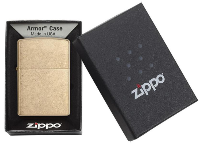 Зажигалка Zippo Armor Tumbled Brass 28496  