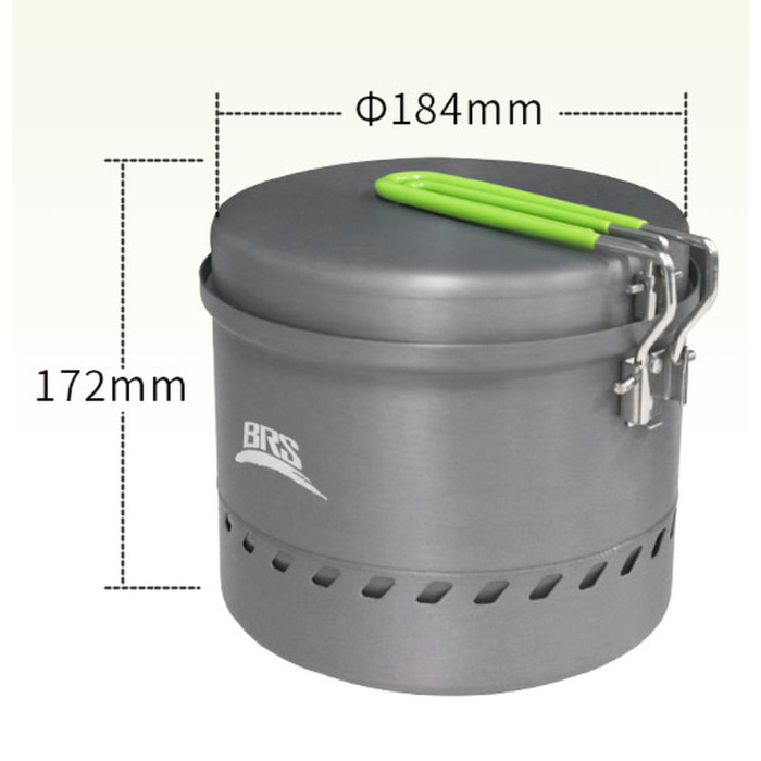 Набор туристической посуды (кастрюля + сковорода) BRS-TS19С, 2,5л, алюминий  