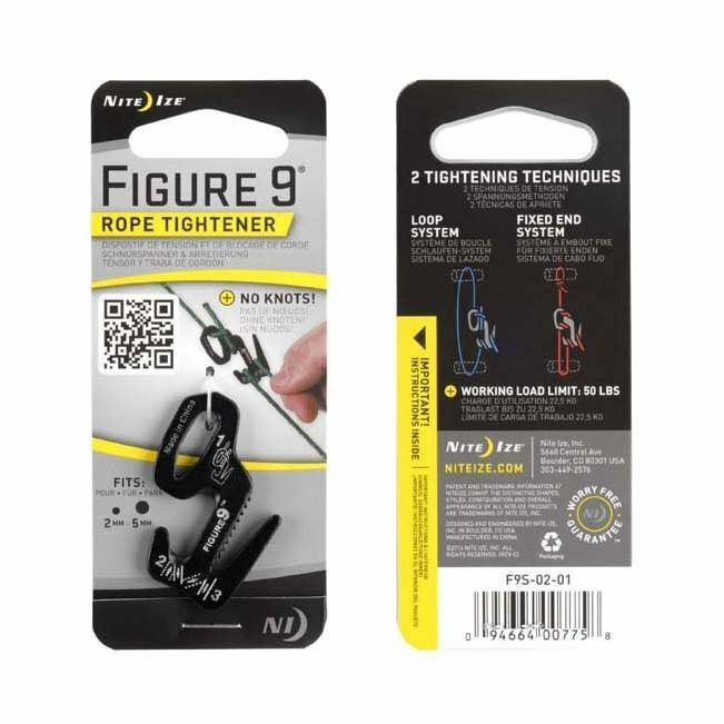 Крепление троса Nite Ize Figure 9 Small ,черное, (F9S-02-01)
