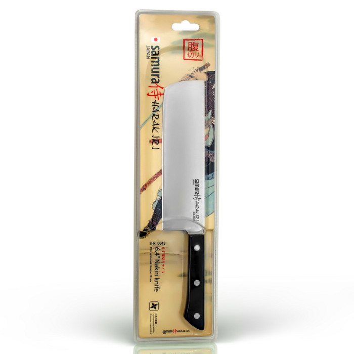 Нож кухонный Samura Harakiri овощной Накири, 161 мм, Black SHR-0043B  