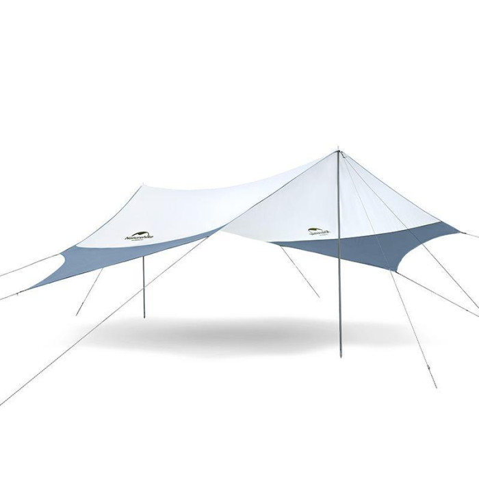 Тент кемпинговый Naturehike UPF50+ Hexagon tarp с двумя стойками, 520*460 см  