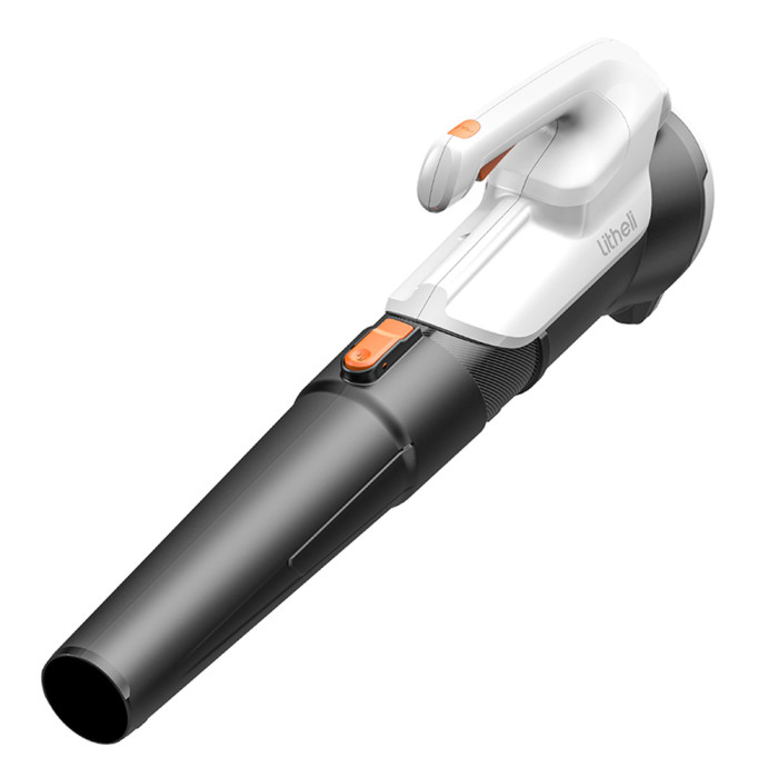 Аккумуляторная воздуходувка садовая Litheli, питание от павербанка (УМБ Litheli Power Bank 10000 mAh, 45 W, 2А в комплекте)  