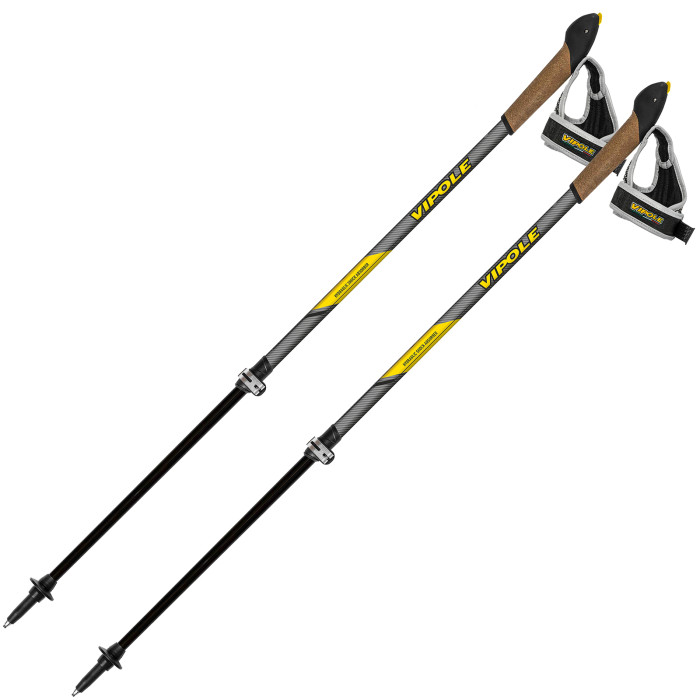 Палки для скандинавской ходьбы Vipole High Performer Carbon Top-Click QL DLX (S1965)  