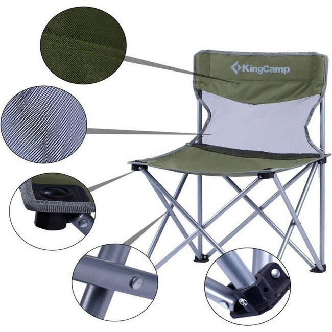 Шезлонг KingCamp Compact Chair in Steel M (KC3832), Camo  
