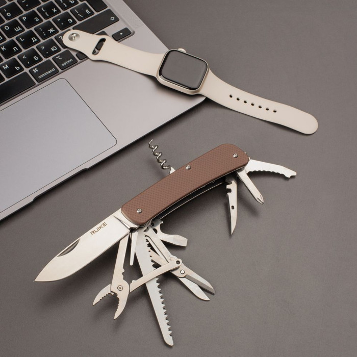 Многофункциональный нож Ruike Criterion Collection L51 коричневый  