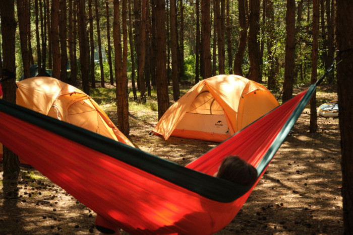 Гамак Naturehike одноместный NH21DC011, оранжевый  