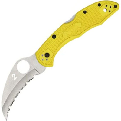 Нож Spyderco Tasman Salt 2, серрейтор yellow (C106SYL2)
