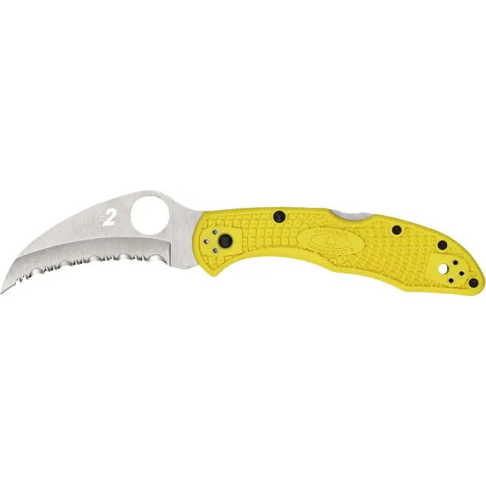 Нож Spyderco Tasman Salt 2, серрейтор yellow (C106SYL2)  