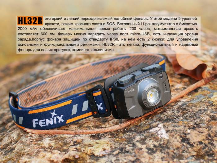 Фонарь Fenix HL32R Cree XP-G3 (синий)  