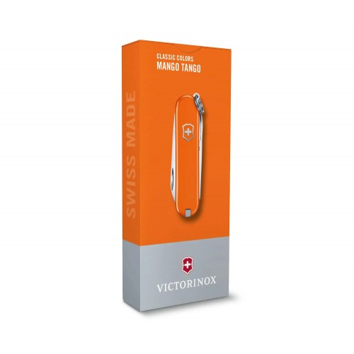 Нож-брелок Victorinox Classic SD Colors, Mango Tango, Gift Box (0.6223.83G) 7 функций, 58 мм, оранжевый  