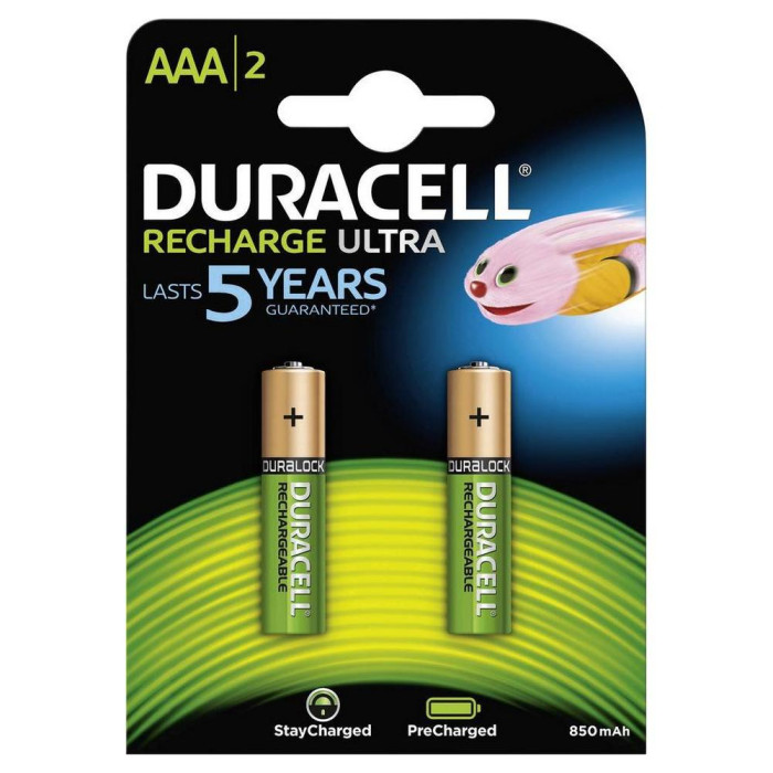 Аккумуляторы AAA Duracell HR03 850mAh 2 шт  