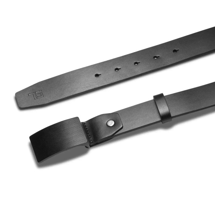 Ремень мужской кожаный Semi Line Black (P8233-0 M)  