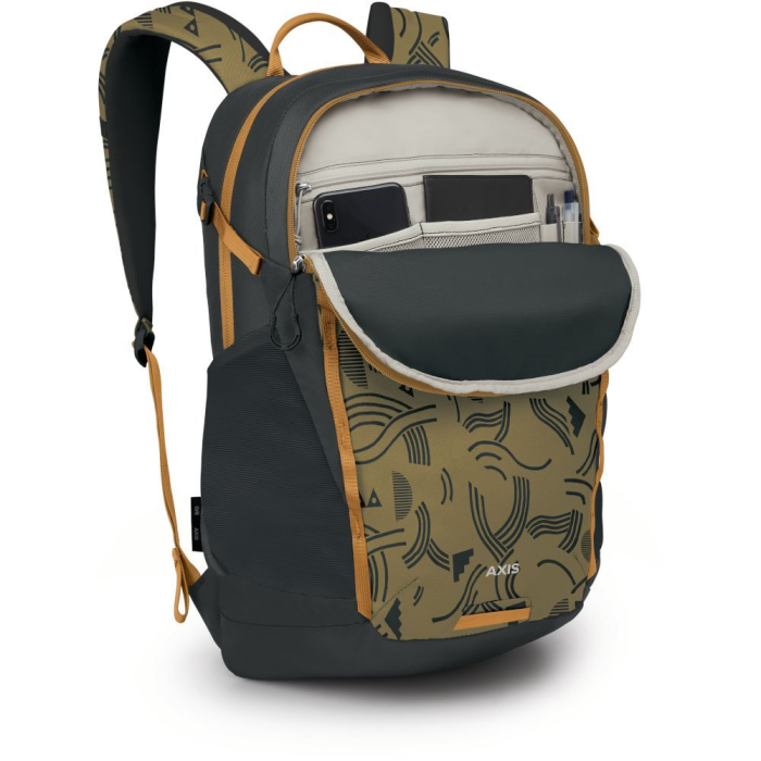 Рюкзак Osprey Axis find the way print/black - O/S - коричневый  