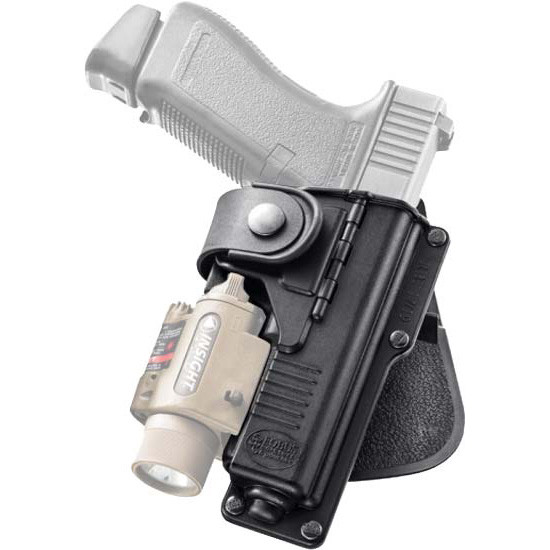 Кобура Fobus для Glock-17/22 с подствольным фонарем поясной фиксатор black (RBT17G) 