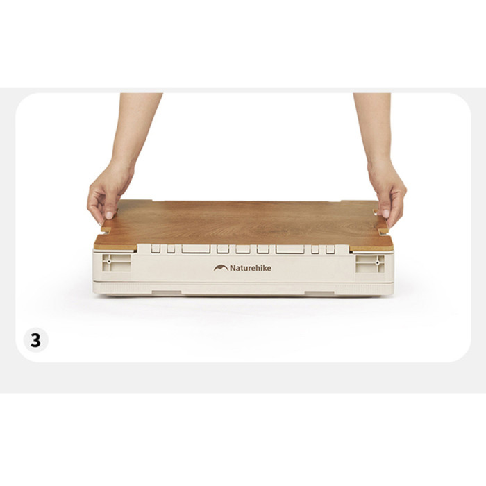 Складной контейнер Naturehike CNK2450XB020, 52 л, бежево-серый  