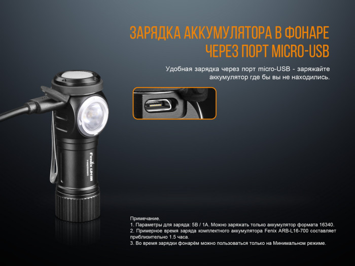 Фонарь ручной Fenix LD15R Cree XP-G3 (упаковка повреждена)  