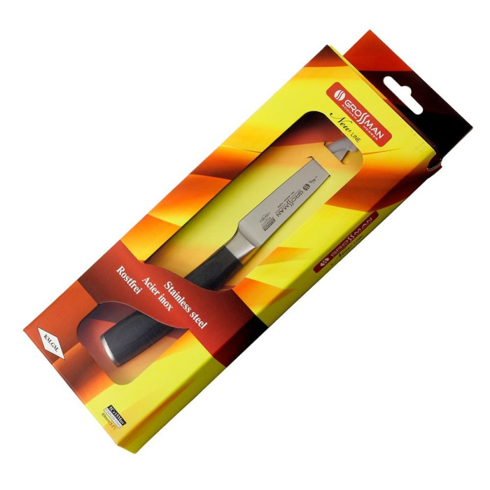 Кухонный нож Grossman Для очистки овощей и фруктов 90 мм Коричневый (835 A)  