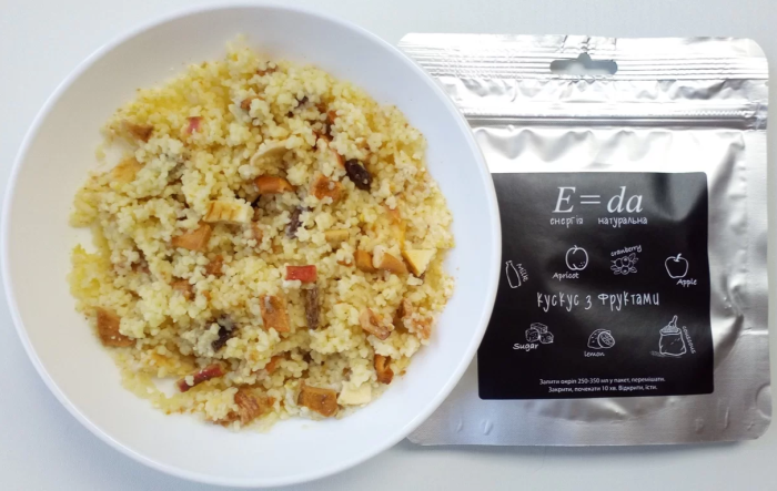 Кускус с фруктами E=da (E=da-10)  