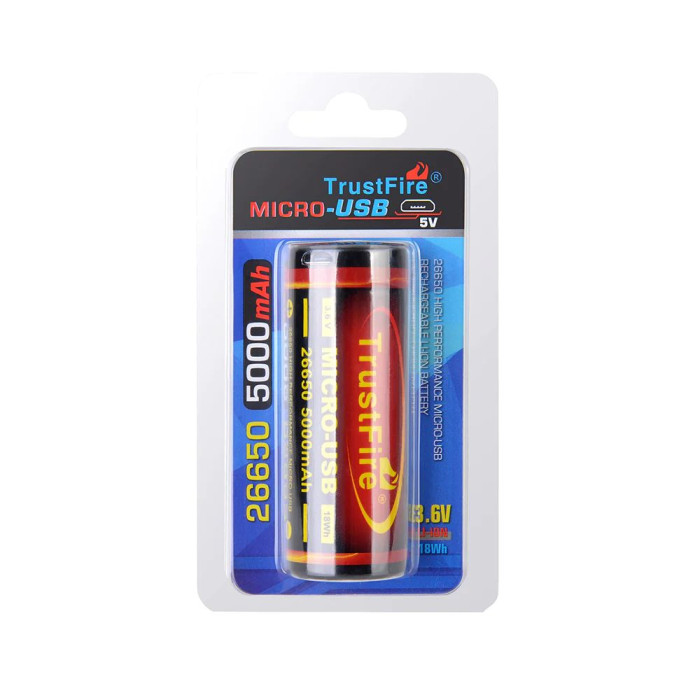 Аккумулятор Trustfire USB 26650  