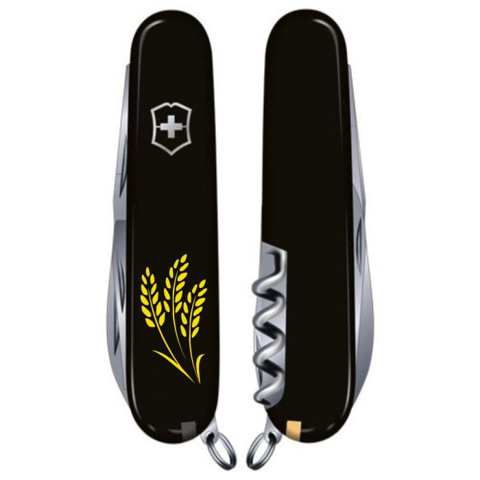 Складной нож Victorinox CLIMBER UKRAINE Колосья пшеницы желт. 1.3703.3_T1338u  