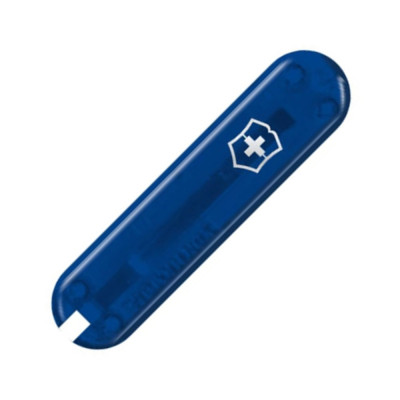 Накладка ручки ножа перед. blue translucent with Logo (58мм), VxC6202.T3