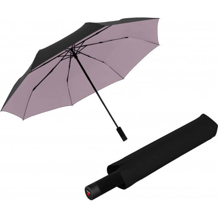 Зонт Knirps U.090 Black Rose UV Coating Мех / Складной / 8спиц / D128x38см  