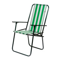 Складной стул Vitan Дачный,d 18 мм  (бело-зеленая полоса)