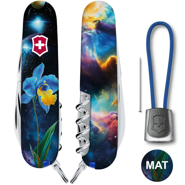 Складной нож Victorinox CAMPER DESIGN Голубо-желтый ирис  