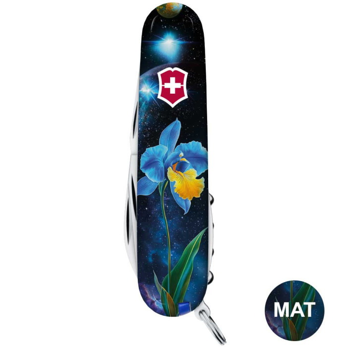 Складной нож Victorinox CAMPER DESIGN Голубо-желтый ирис  