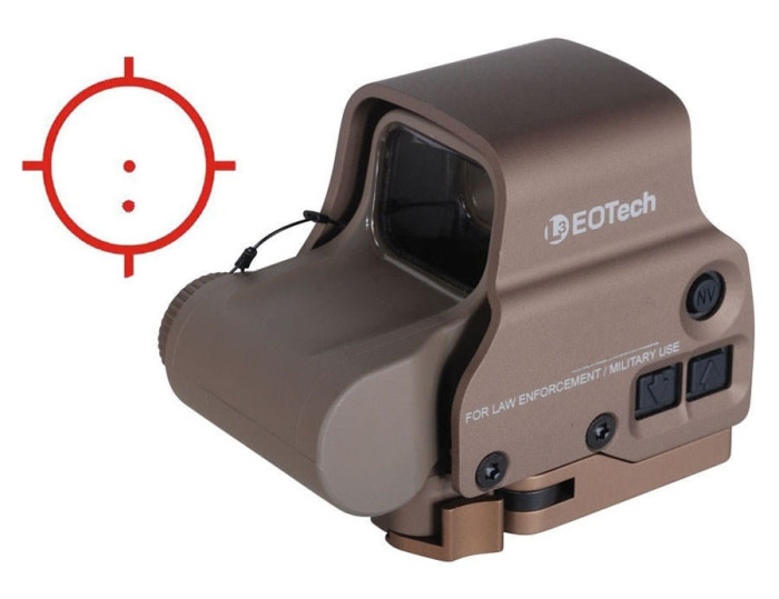 Прицел коллиматорный EOTech 68MOA/1MOA песочного цвета, с 2 точками, совместим с NV (EXPS3-2TAN)  